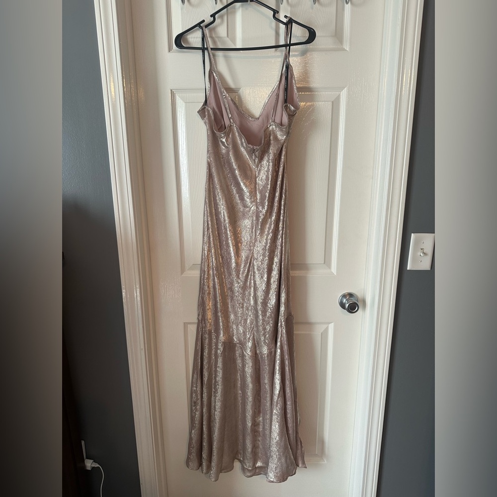 Double Split Hem Cowl Neck Maxi Slip Dress - Picture 4 of 5